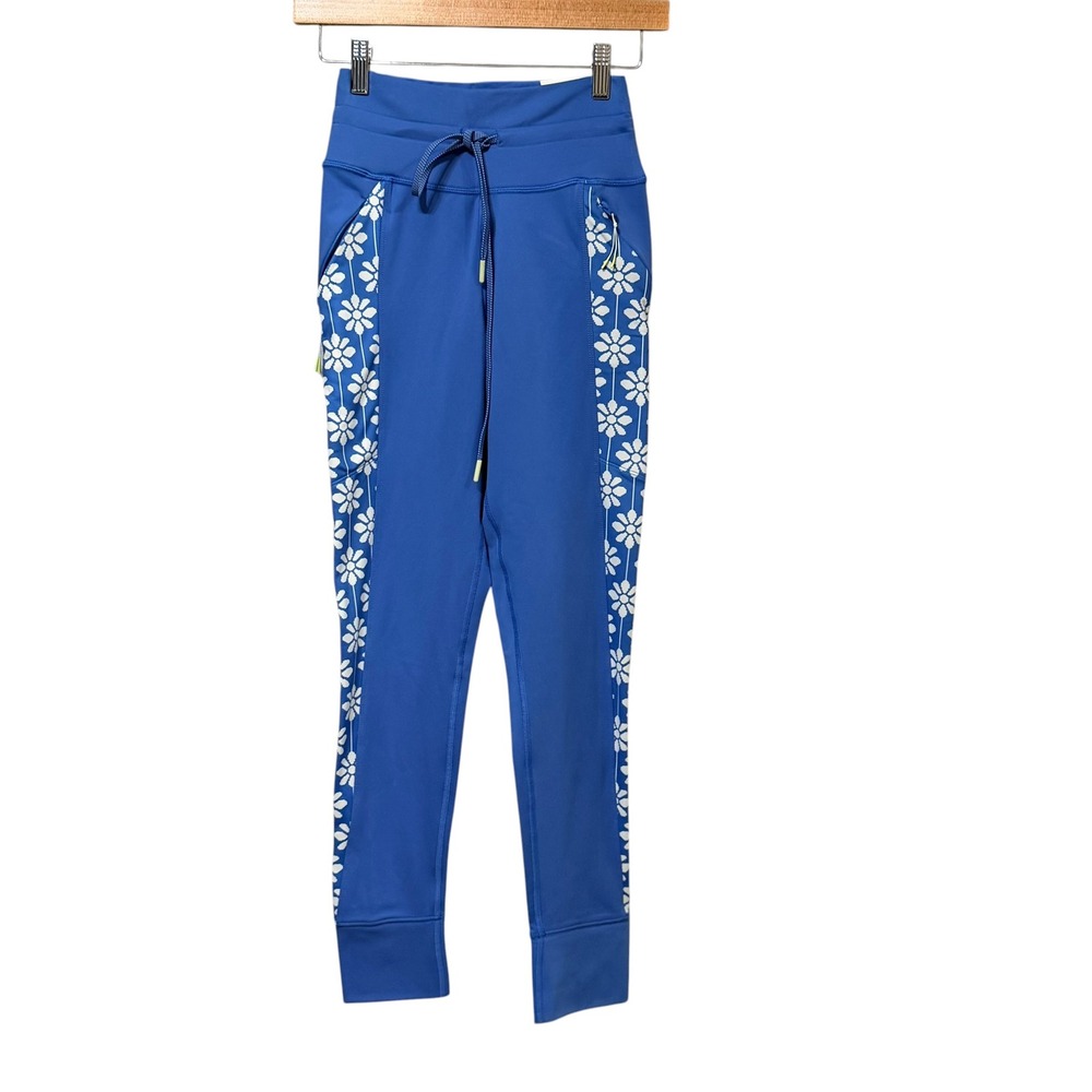 OFFLINE by Aerie Blue Daisy Floral Warmup Leggings High Rise Pockets Womens M
